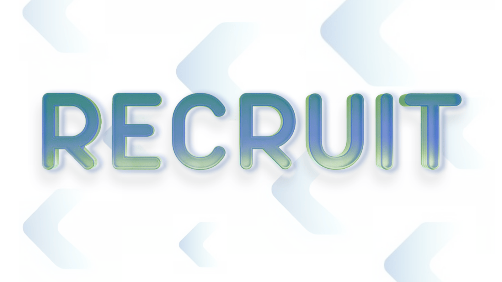 Blue and green tech-inspired icons surrounding the word "Recruit" in the center – Dot Connections visual style