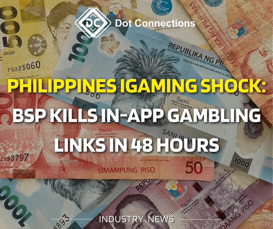 Philippine peso banknotes background for iGaming payments regulation update