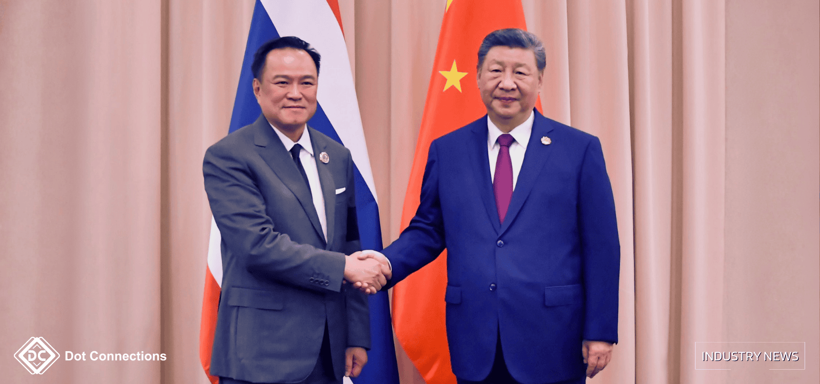 PM Anutin Charnvirakul shakes hands with China’s President Xi at APEC 2025, reaffirming Thailand no-casino policy 2025.